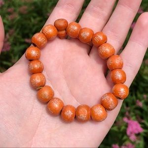 Wooden bead bracelet